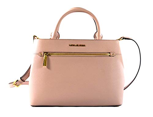 Michael Kors Women's Hailee Medium Leather Satchel Crossbody Bag Purse Tote Handbag