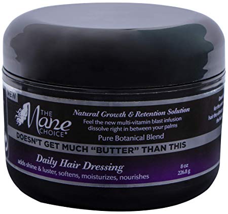 THE MANE CHOICE Doesn't Get Much"Butter" Than This Daily Hair Dressing - Hair Butter That Softens and Moisturizes Your Hair While Promoting Growth and Retention (8 Ounces / 230 Milliliters)