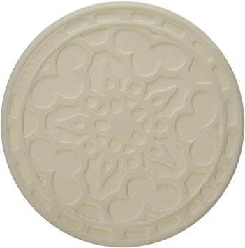 Le Creuset Silicone Set of 4 French Coasters, White