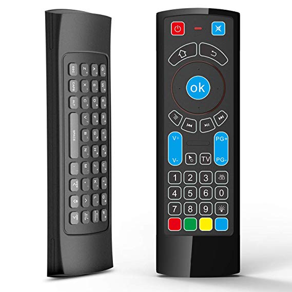 Remote Replacement Specifically Compatible with Amazon Fire TV and Fire Stick- Air Remote Control with Keyboard, Compatible with Android TV/Box/Windows/Raspberry pi 3(Without Alexa)