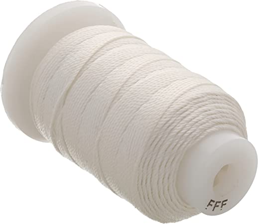 The Beadsmith Pure Silk Cord – White Color – Size FFF (0.419mm/0.0165”) – 92 Yards (276ft), 1/2-Ounce Spool – for Knotting Pearls, Gemstones, Crystals and Beads