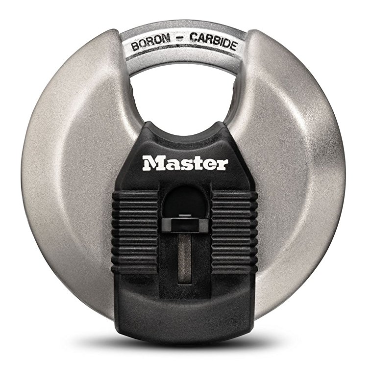 Master Lock Padlock, Magnum Stainless Steel Discus Lock, 3-1/8 in. Wide, M50XD