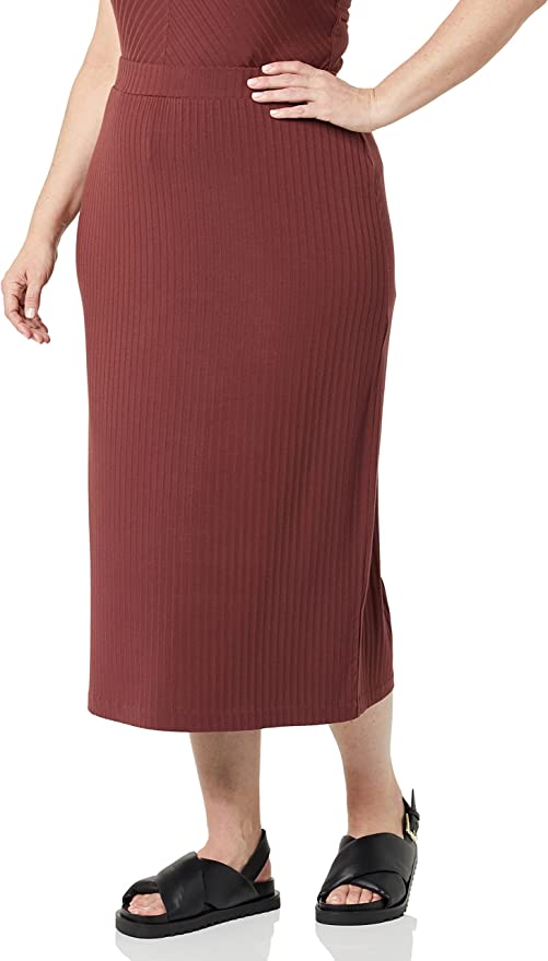 Daily Ritual Women's Wide Rib Pencil Skirt