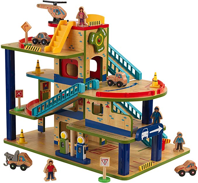 KidKraft Wash N Go Wooden Car Garage Playset