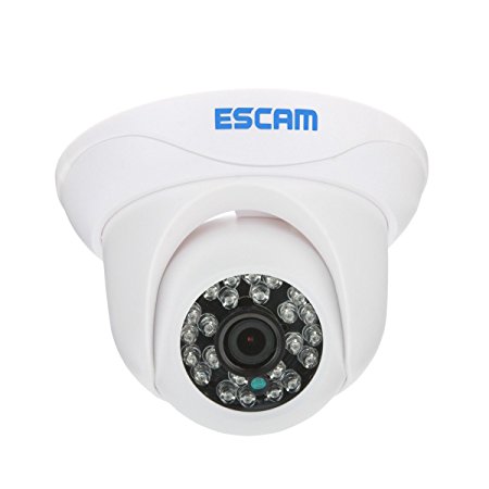 Escam Security Dome Camera Snail Qd500 H.264 1/4 Cmos Ip Camera 3.6mm Lens Waterproof Ir 10m Security Surveillance Camera Night Vision Onvif P2p