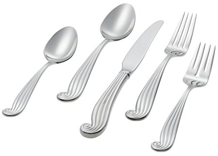 Ginkgo International LaMer 20-Piece Stainless Steel Flatware Place Setting, Service for 4