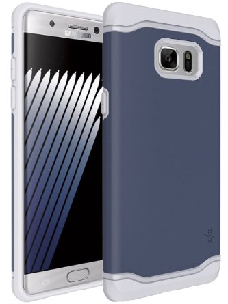 Galaxy Note 7 Case, LK [Armor Shield] Shock Absorbent Dual Layer Hard PC Cover   TPU Inner Hybrid Defender Case For Samsung Galaxy Note 7 (Navy Blue)