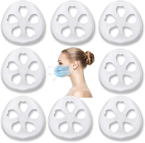 Jolik 8Pcs 3D Silicone Mask Bracket, Mask Inner Support Frame, Lipstick Protection Stand Increase Breathing for Masks…