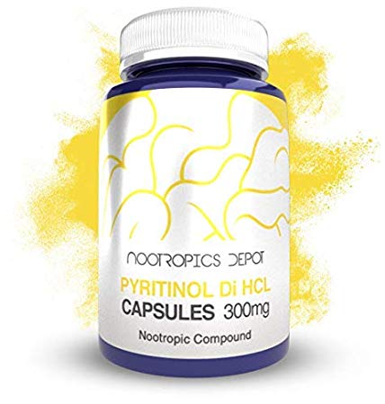 Pyritinol HCL Capsules | 300mg | 60 Count | Nootropics Depot