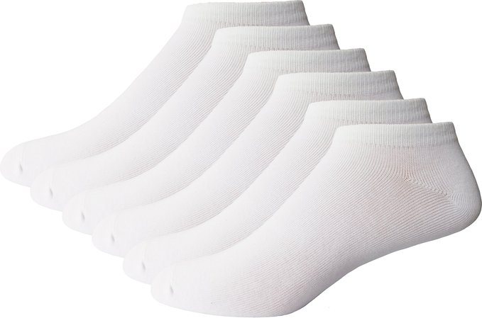 Formeu Unisex Solid Cotton Everyday Low Cut No Show Ankle Casual Socks 6-Pack