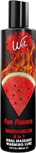 Wet Fun Flavors 4 in 1 Warming Watermelon Flavored Lubricant 9 Fl Oz, Premium Personal Lubricant, Men, Women and Couples, Ideal for Foreplay & Massage, Paraben Free, Gluten, Stain, & Sugar Free