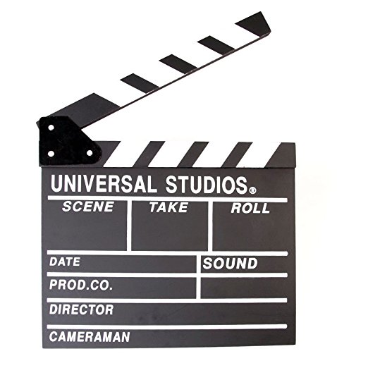Foto4easy Professional Vintage TV Movie Film Clap Board Slate Cut Prop Director Clapper