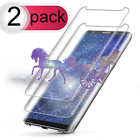 [2-Pack] Samsung Galaxy S8 Plus Screen Protector, Auideas Half Screen Tempered Glass Screen Protector [Case Friendly] [Anti-Scratch][Anti-Fingerprint][Bubble Free] for Samsung Galaxy S8 Plus