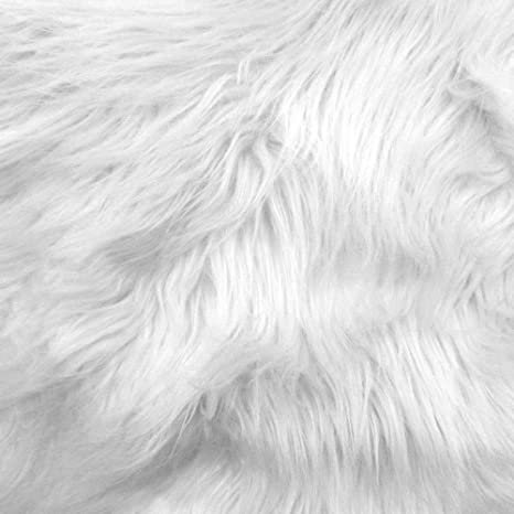Barcelonetta | Half Yard Faux Fur | 18" X 60" Inch | Craft Supply, Costume, Decoration (White)