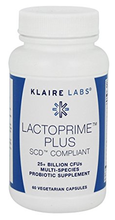 Klaire Labs Lactoprime Plus SCD Compliant 60 Caps with Extra Travel Pill Box