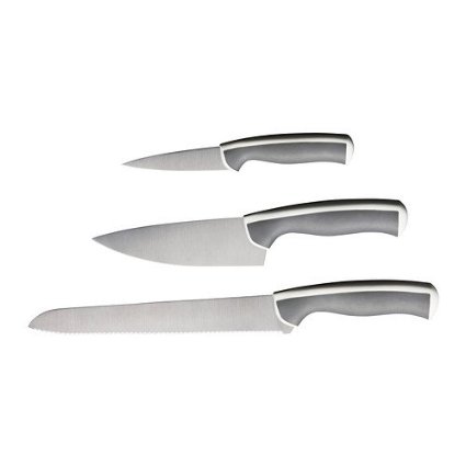 Ikea Andlig 3 Piece Kitchen Chef Knife Set Paring Bread and Cook's