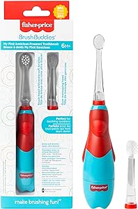 Fisher-Price My First Soniclean Baby Toothbrush, Extra Soft Bristles, First Baby Electric Toothbrush, Baby Teethers, Baby Teething Relief, Kids Toothbrushes