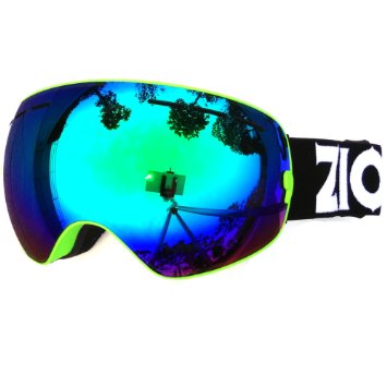 Zionor Snowmobile Snowboard Skate Ski Goggles with Detachable Lens