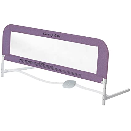 Dream On Me 3D Linen Fabric and Mesh Security Bed Rail, Purple