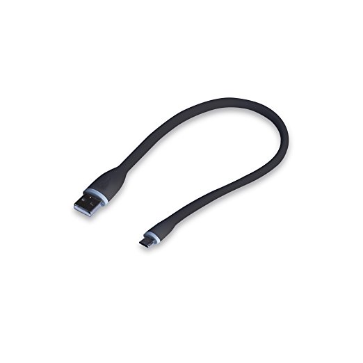 gofanco flexible & durable silicone Micro USB charging cable for Android smartphones and tablets – 6 inches (15cm) in black