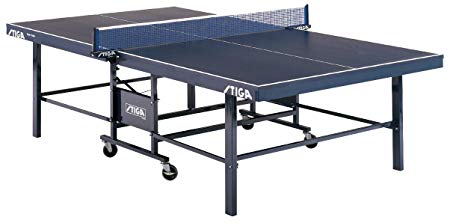 STIGA Expert Roller Transportable Indoor Table Tennis Table with 72” Clipper Net and Post Included