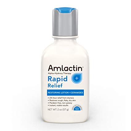 AmLactin Rapid Relief Restoring Lotion   Ceramides, 2 Ounce Travel Size Bottle, Paraben Free