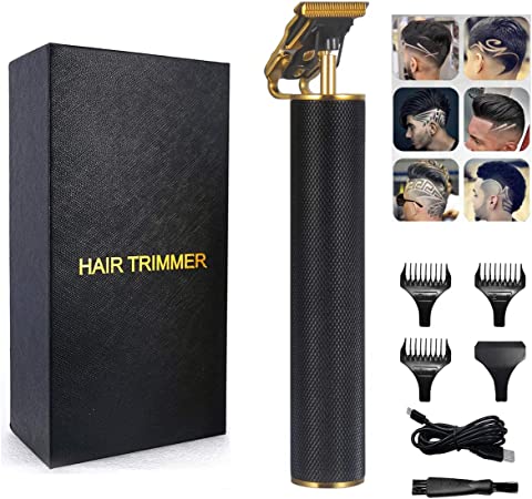 Electric Pro Hair Clippers for Men, Hair Beard Trimmer Cutting, USB Rechargeable Cordless, Zero Gapped Detail Beard Shaver Barber Salon Grooming Cutting Kit.Titanium & Ceramic Blades
