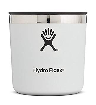 Hydro Flask 10 oz Rocks Cup- Stainless Steel & Vacuum Insulated - Whiskey Glass Press-In Lid - White