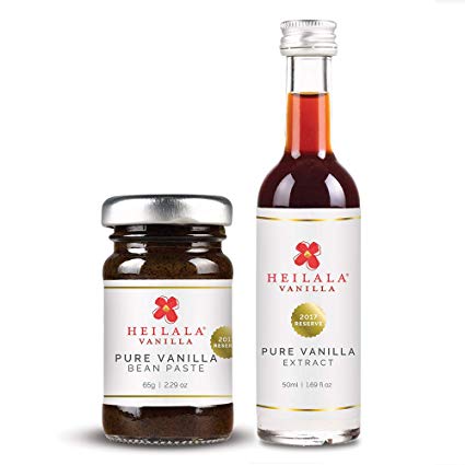 Vanilla Bean Extract & Paste - (Combo Pack) Pure Natural Ingredients, Organically Grown & Hand Picked Heilala Beans, Gourmet, Superior to Tahitian or Madagascar Vanilla - Perfect For Baking