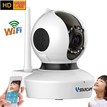 Vstarcam C7823WIP HD 720P Wireless WIFI IP Camera Indoor Night Vision Two-way Voice Network CCTV P2P Onvif Multi-stream Baby Monitor Mobile Phone Remote Monitoring (Maximum support 64G TF Card)