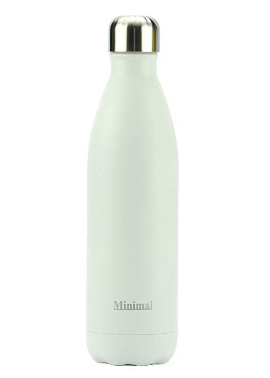 Minimal Stainless Steel Double Wall Vacuum Insulated Water Bottle