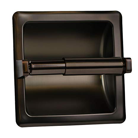 HowPlumb Recessed Toilet Paper Holder with Rear Mounting Bracket, Oil Rubbed Bronze