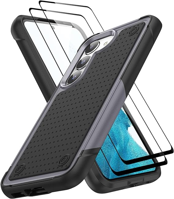 Jeylly Compatible with Samsung Galaxy S23 Plus Case, Heavy Duty Shockproof Hybrid Hard PC Soft Bumper Drop Protective Women Girls Boys Men Case for Samsung Galaxy S23 Plus 6.6 inch 2023, Gray