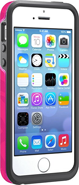 OtterBox SYMMETRY SERIES Case for iPhone 5/5s/SE - Retail Packaging - CHEETAH PINK (SLATE GREY/CHEETAH PINK GRAPHIC) (Discontinued by Manufacturer)