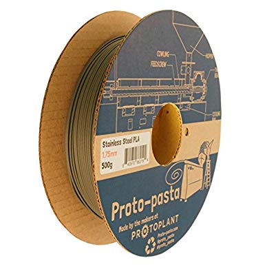 Proto-pasta SSP11705 Polishable Stainless Steel Spool, PLA 1.75 mm, 500 g, Gray