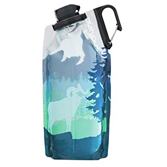 Platypus DuoLock SoftBottle Collapsible Water Bottle, Big Horn Blue, 1.0-Liter