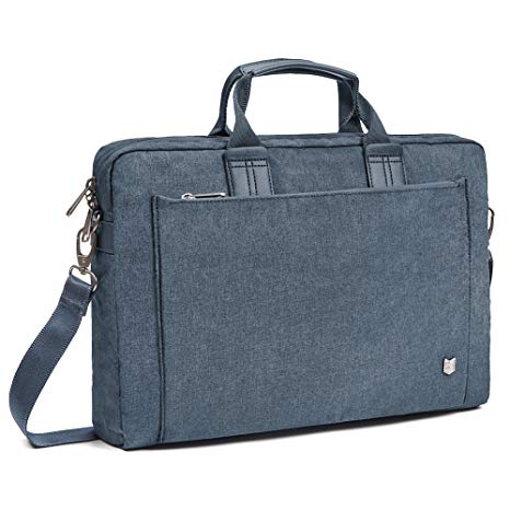 Evecase City 15-15.6 inch Laptop Briefcase Messenger Bag, Professional Water Resistant Business Laptop Shoulder Bag for Apple ASUS Acer Samsung Dell Lenovo Chromebook Ultrabook and More - Navy Blue