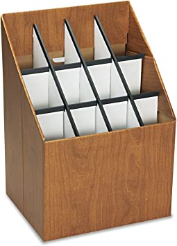 Safco Products 3079 Vertical Roll File, 12 Compartment, Walnut