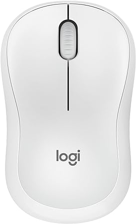 Logitech M240 Silent Bluetooth Mouse, Wireless, Compact, Portable, Smooth Tracking, 18-Month Battery, for Windows, macOS, ChromeOS, Compatible with PC, Mac, Laptop, Tablets - White