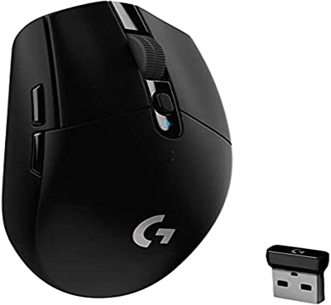 Logitech G305 Lightspeed Wireless Gaming Mouse, Hero Sensor, 12,000 DPI, Lightweight, 6 Programmable Buttons, 250h Battery Life, On-Board Memory, PC/Mac - Black (German Packaging)