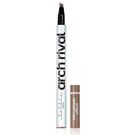 Lottie London Arch Rival Microblade Brow Pen! Ultra-Fine 4-Pronged Tip Microblading Eyebrow Pen! Flawless Finish Of Microblading With Professional-Looking Results! Choose Your Shades! (Blonde)