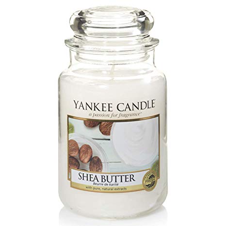 Yankee Candle Large Jar Scented Candle, Shea Butter, Up to 150 Hours Burn Time