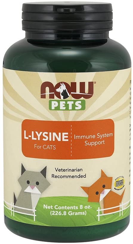 NOW Pet Cat L-Lysine Powder, 8-Ounce