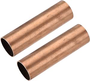 uxcell Copper Round Tube, 30mm OD 1mm Wall Thickness 100mm Length Straight Pipe Tubing 2 Pcs