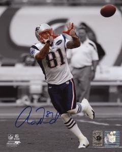 Aaron Hernandez Autographed Picture - 16x20 - Autographed NFL Photos