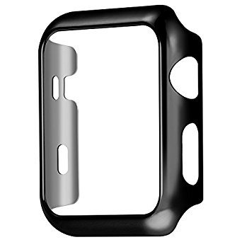 Apple Watch Series 2 Case - UniqueKay Ultra Slim & Light Weight Shiny Case for Apple iWatch S2 Series 2 42mm - Black