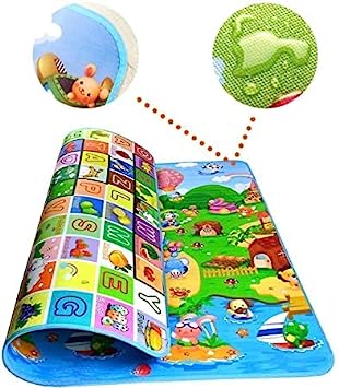 Graco-Double-Sided-Water-Proof-Baby-Play-Mat-Play-mats-for-Kids-Large-Size-Baby-Carpet-Play-mat-Crawling-Baby-Fanny-Mat (Size - 6 X 4 Feet) (Multicolour)