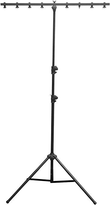 Chauvet CH06 9-Feet Lightweight Lighting Stand with T Bar and 50 LB Capacity