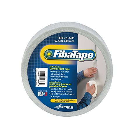Saint-Gobain ADFORS FDW6581-U FibaTape Drywall Joint Tape, 1-7/8-Inch x 300-Feet, White (3 Pack)
