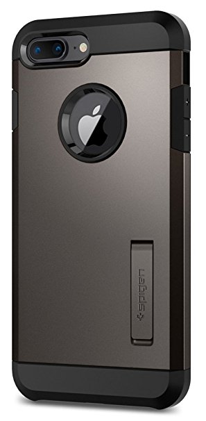 Spigen Tough Armor [2nd Generation] iPhone 8 Plus Case / iPhone 7 Plus Case with Kickstand Air Cushion Technology for Apple iPhone 8 Plus (2017) / iPhone 7 Plus (2016) - Gunmetal